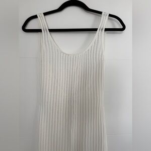 Meshki Cream Open Back Knit Dress / Swim Coverup XXS